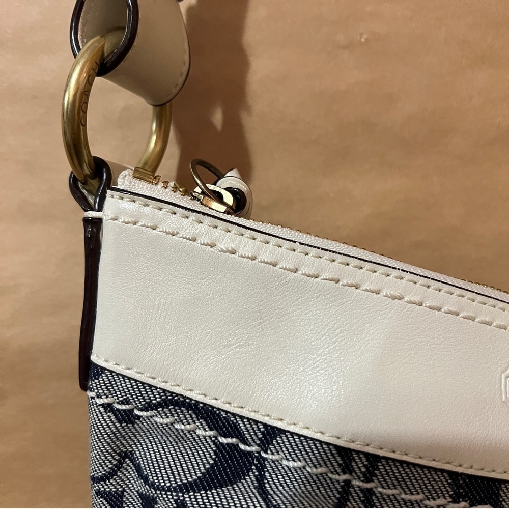 Coach | Signature Sufflette Denim Monogram Bleeker Shoulder Bag Purse G065-10402 - Picture 9 of 16